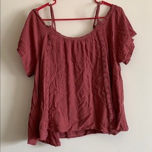 Off the Shoulder Short Sleeve Blouse